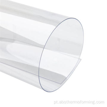 Folha de plástico rígido PETG transparente para termoformagem